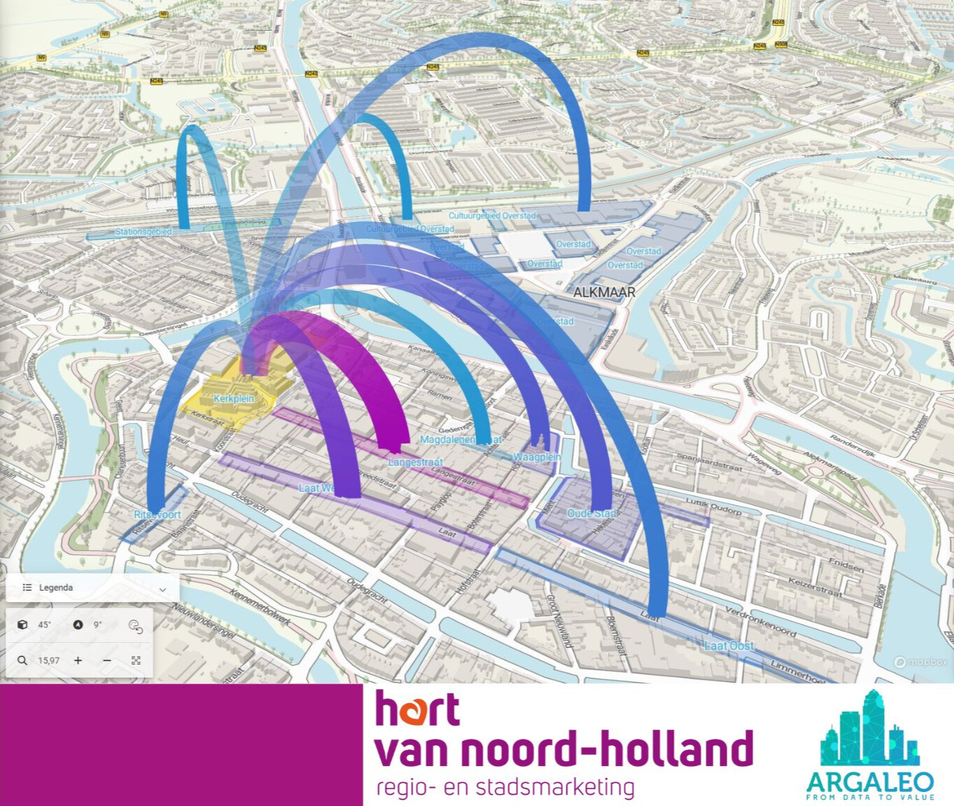 Screenshot van Argaleo met data